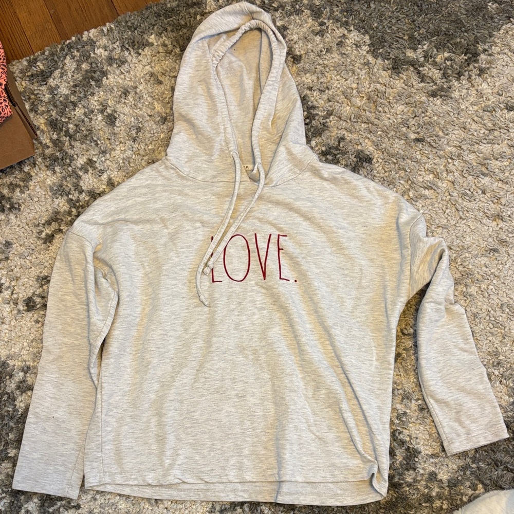 Rae Dunn Light Gray Hoodie